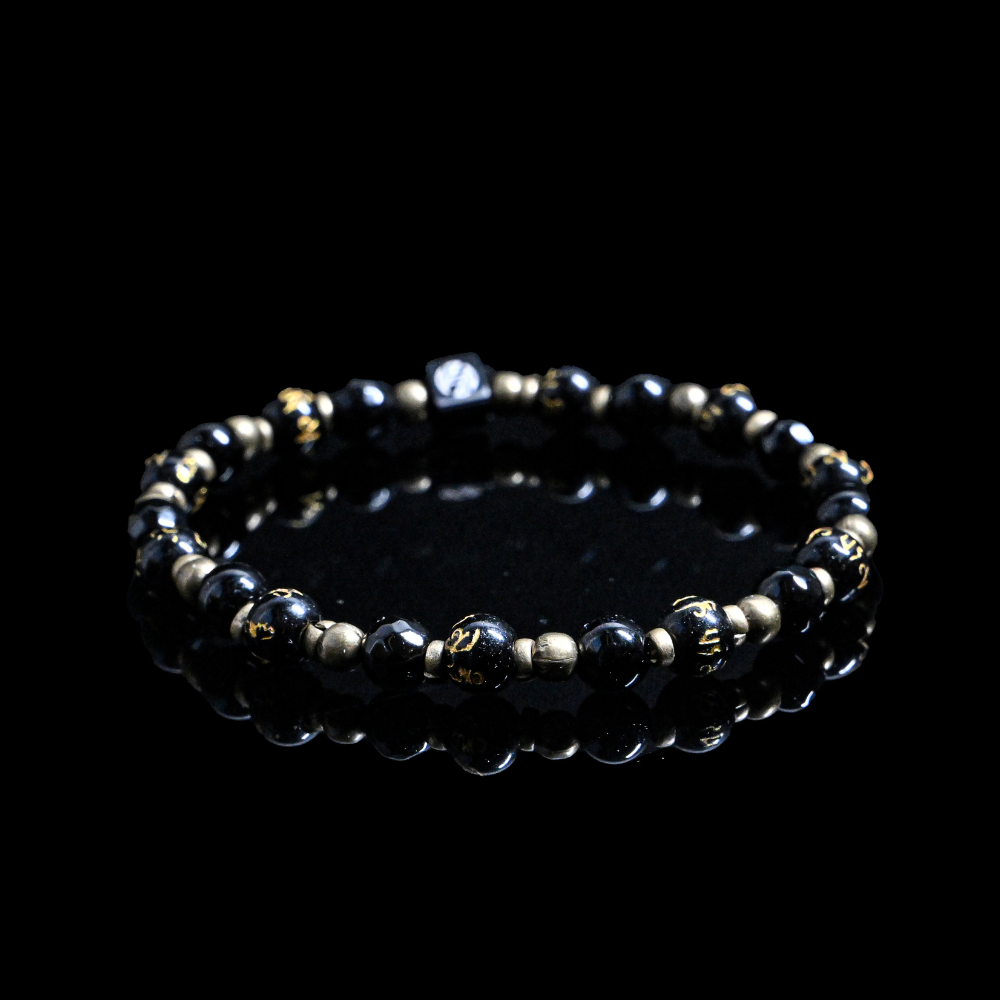 LE001 - Limited Edition - Natural Black Tourmaline with Pyrite stones